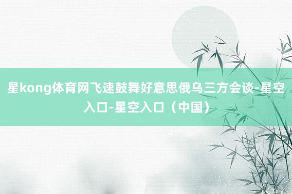 星kong体育网飞速鼓舞好意思俄乌三方会谈-星空入口-星空入口（中国）